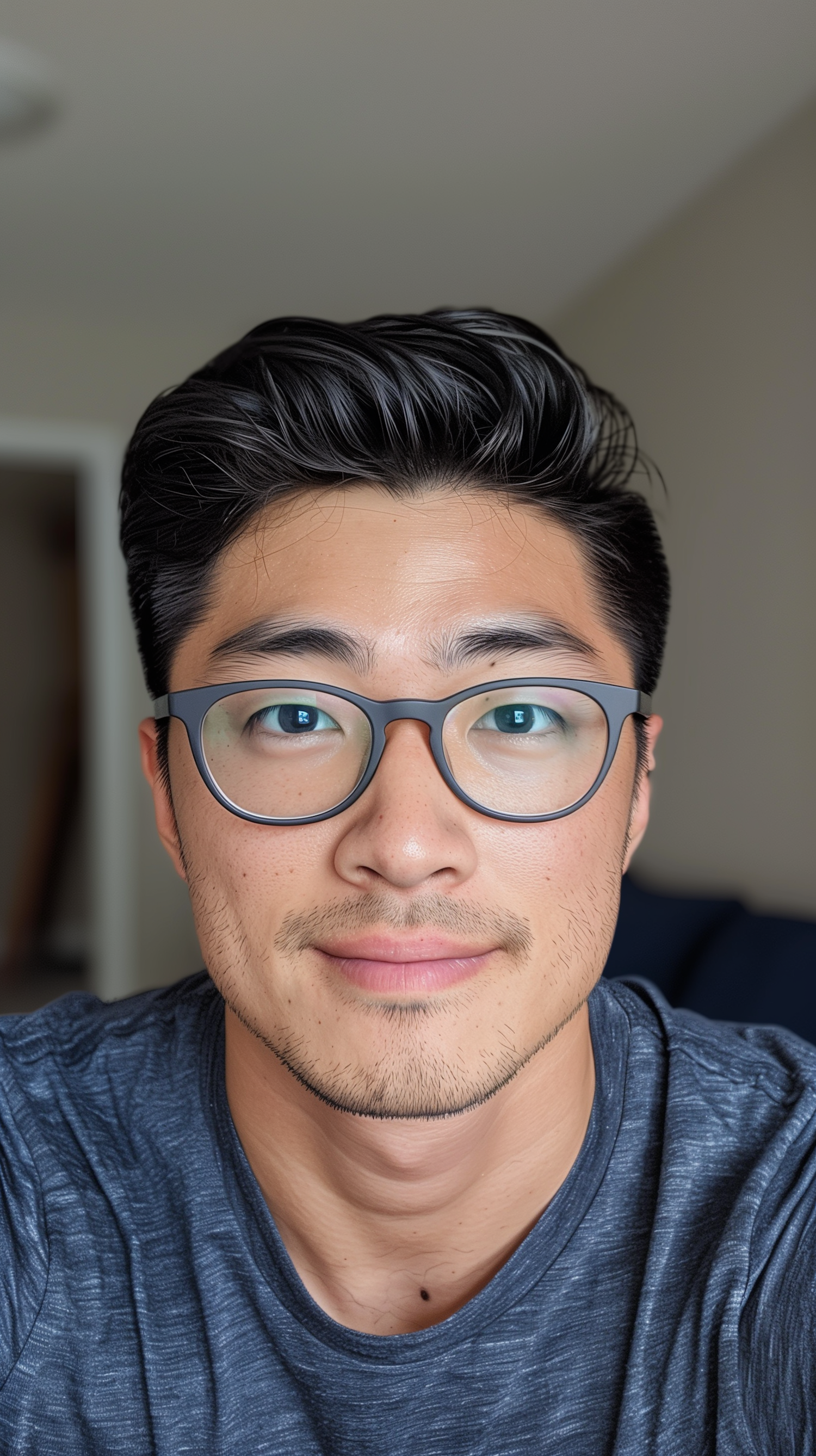 Close-Up Portrait of Young Asian Male