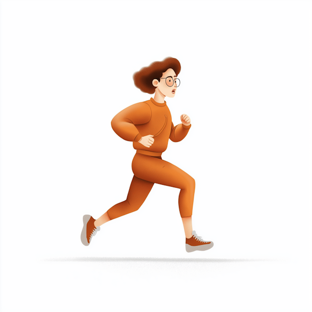 Dynamic Female Runner Illustration