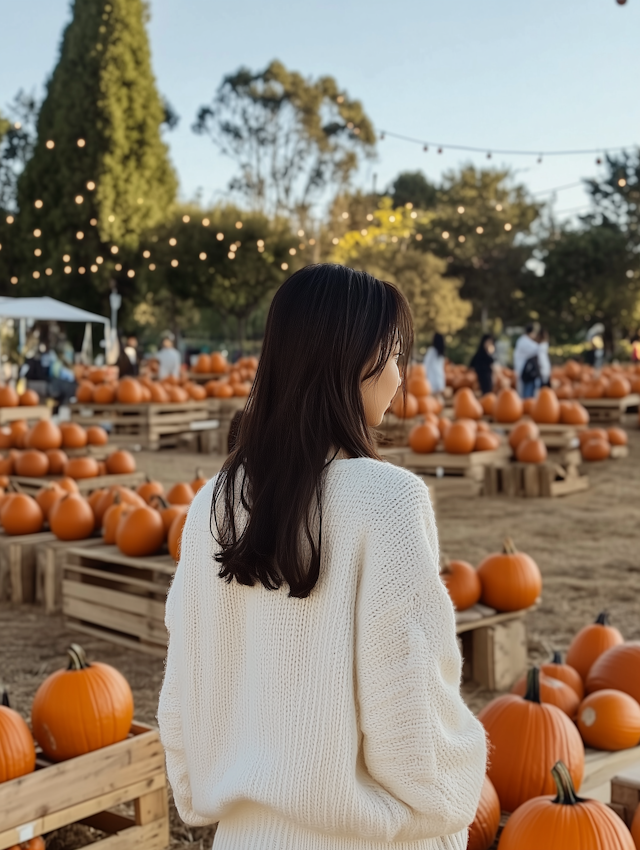 Serene Pumpkin Patch Scene