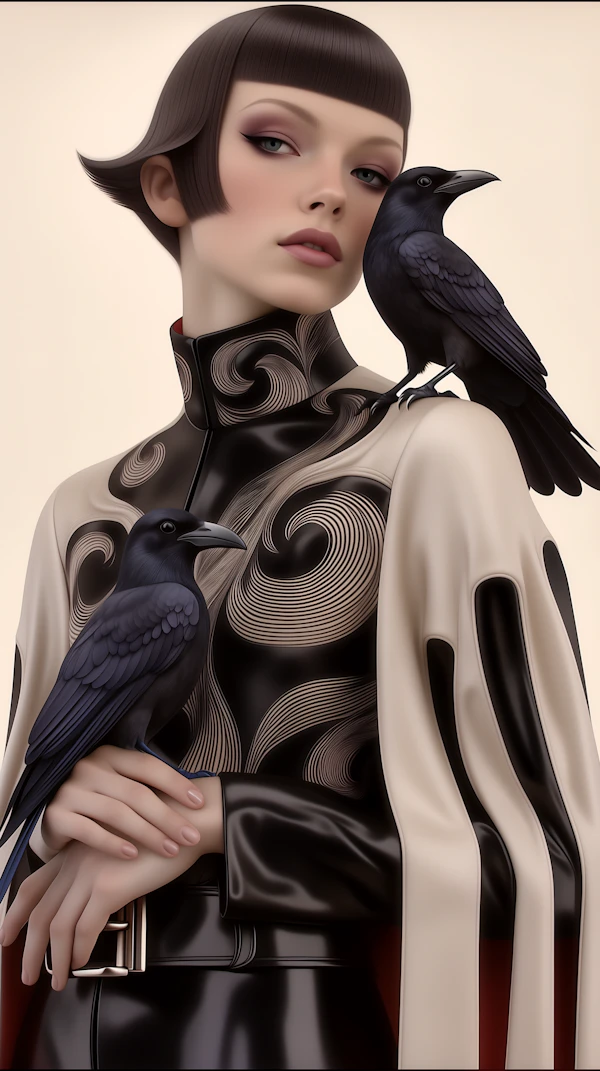 Elegant Raven Portrait