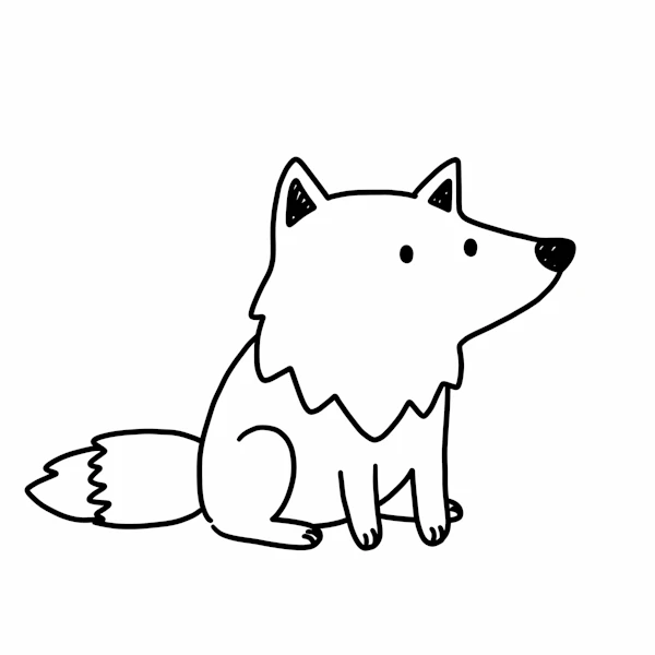 Minimalist Fox Drawing
