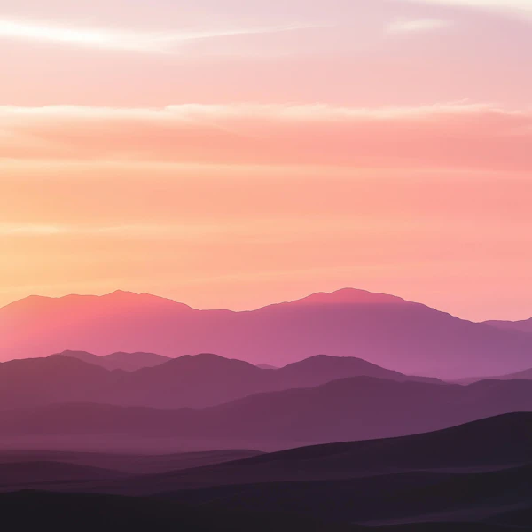 Sunset Mountain Layers