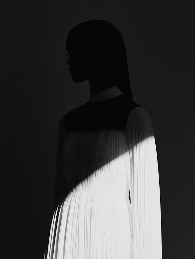 Silhouette in Pleated Garment