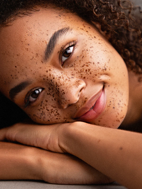 Freckled Portrait Close-Up
