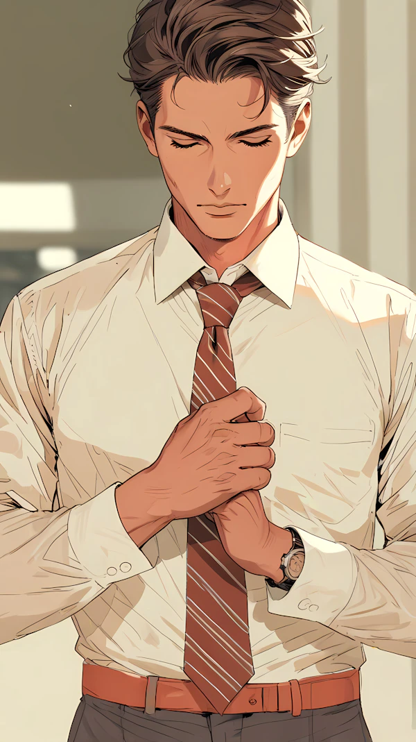 Poised Man in Tie