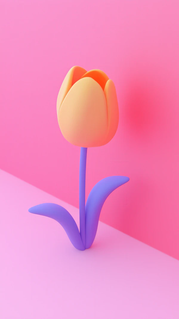 Minimalist Tulip Art
