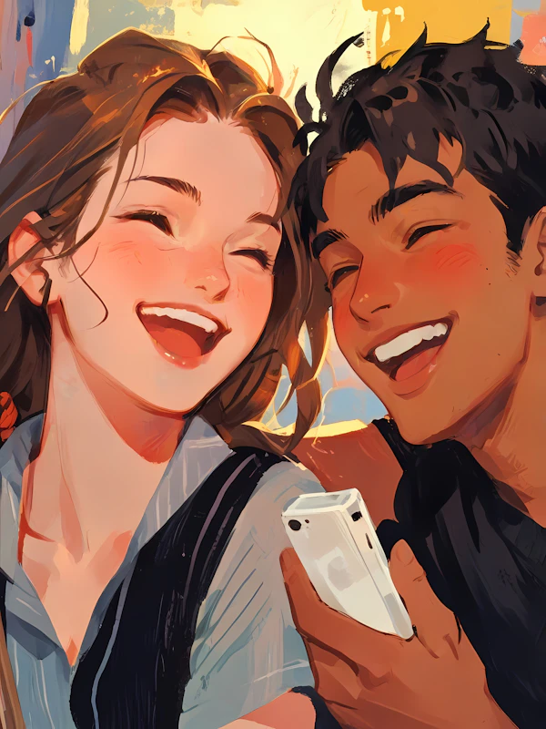Joyful Digital Portrait