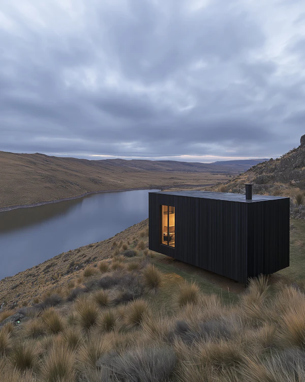 Modern Black Cabin