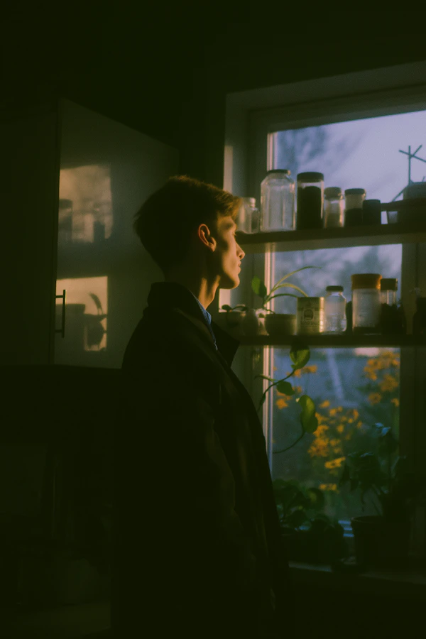 Sunlit Contemplative Scene