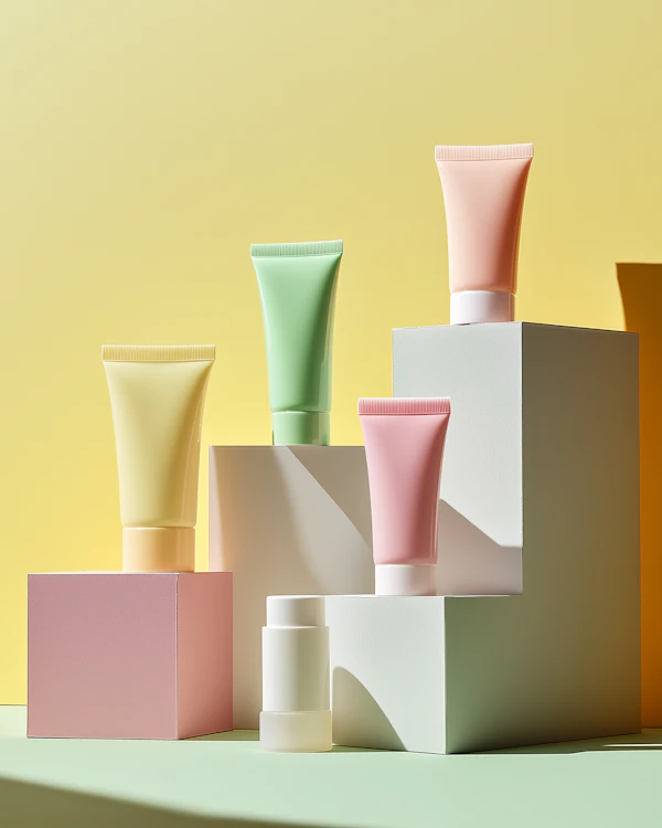 Pastel Cosmetic Arrangement