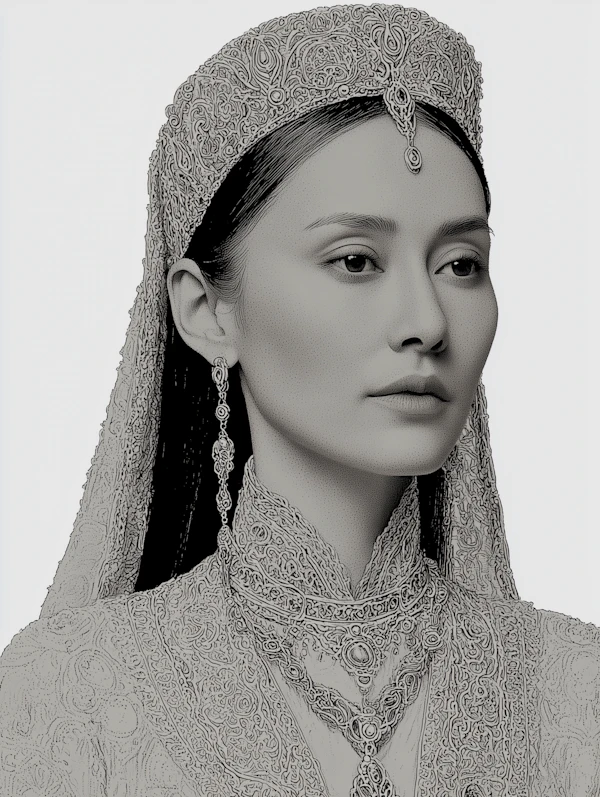 Traditional Headdress Portrait