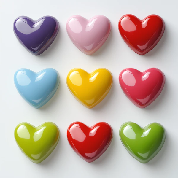 Colorful Heart Grid