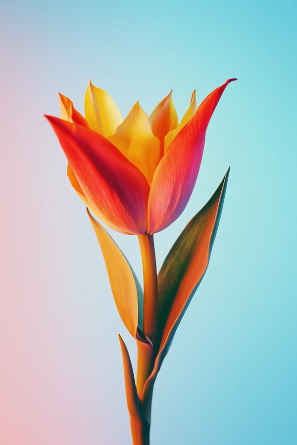 Vibrant Tulip Close-Up