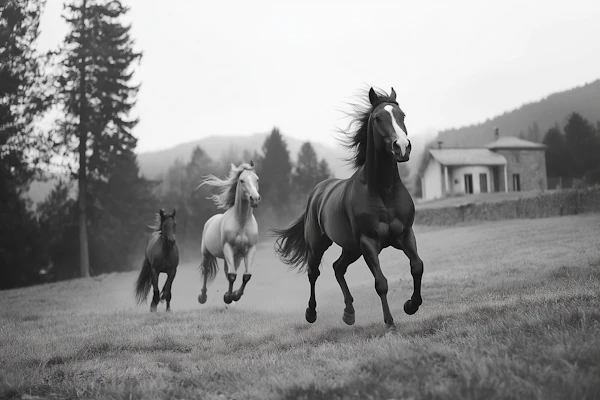 Galloping Horses Scene