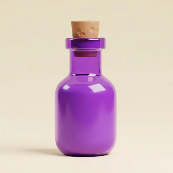 Purple Glass Bottle