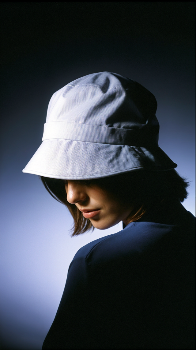 Contemplative Portrait with Bucket Hat