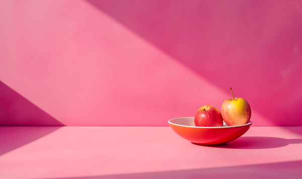 Vibrant Apples in Orange Bowl