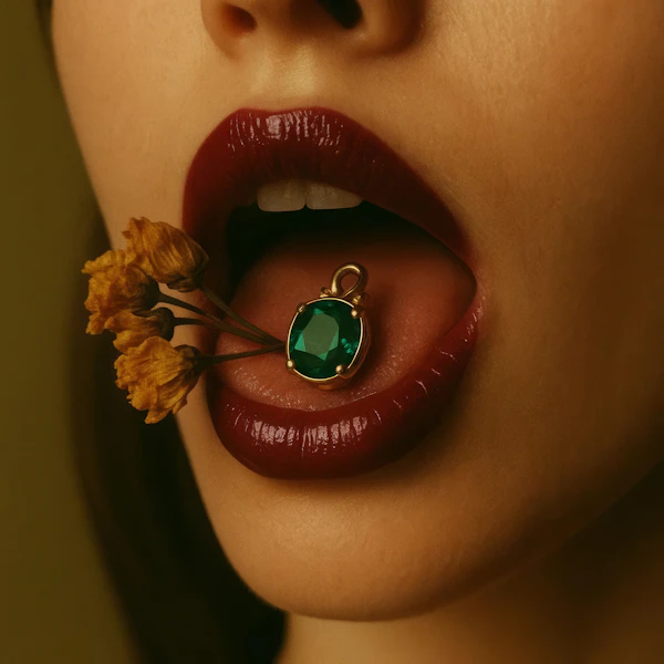Lips with Gemstone