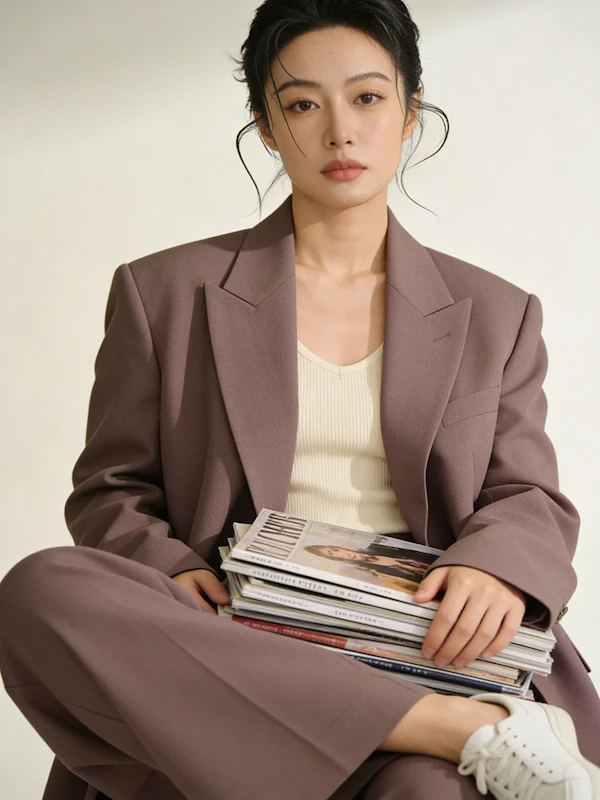 Woman with Magazines