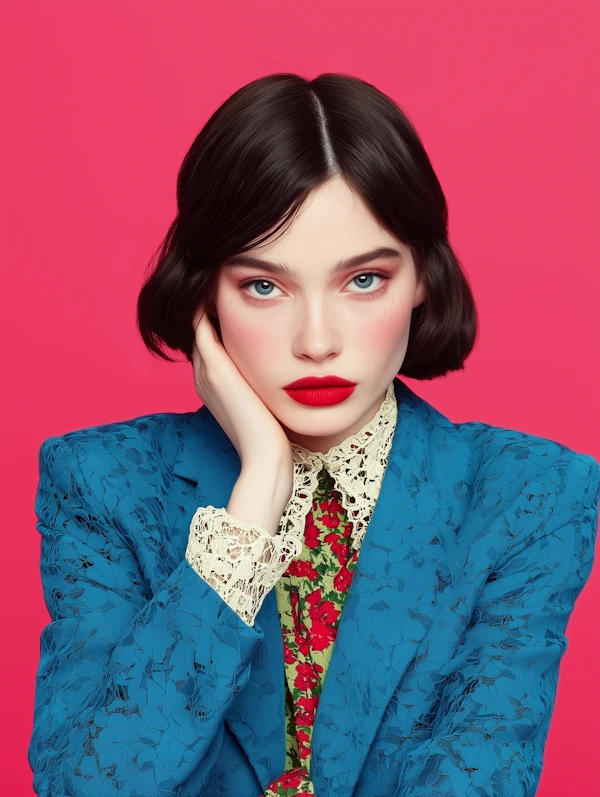 Vivid Portrait with Bold Colors