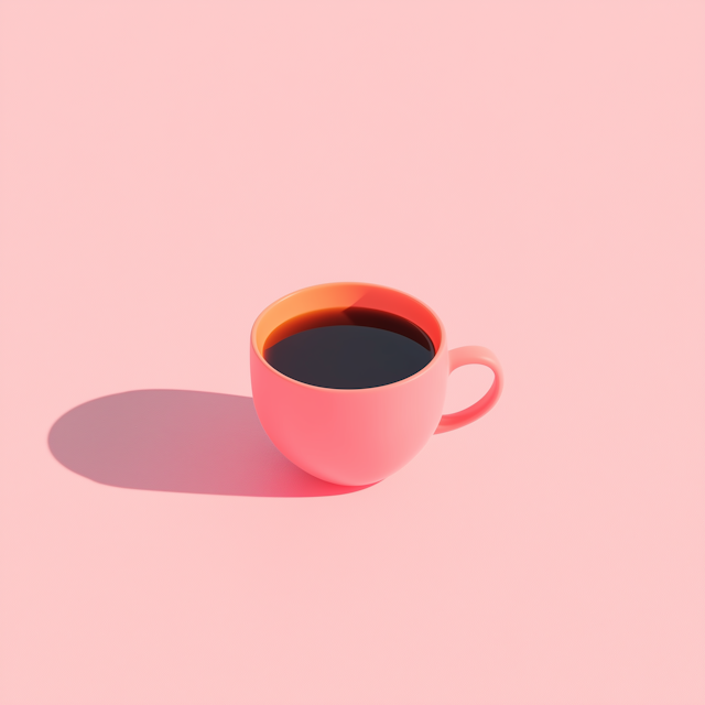 Elegant Pink Coffee Cup