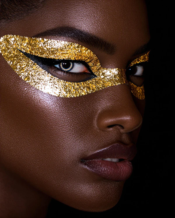 Gold Foil Eye Makeup