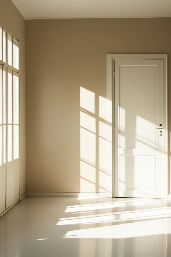 Minimalist Interior with Light and Shadow