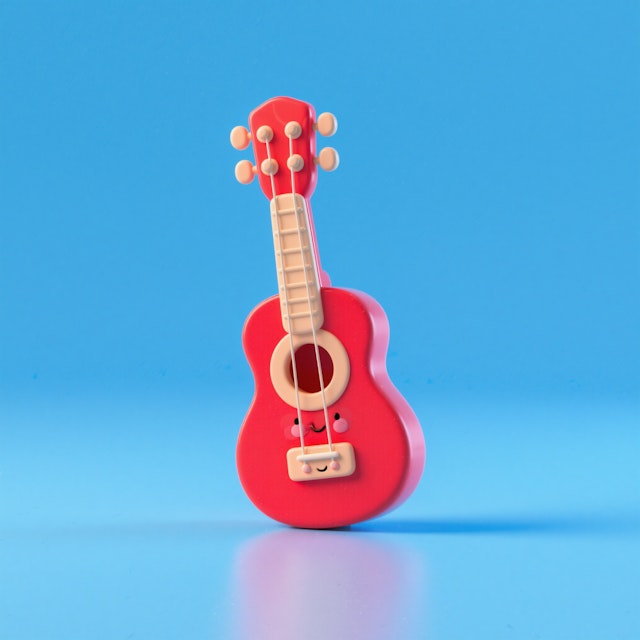 Red Toy Guitar