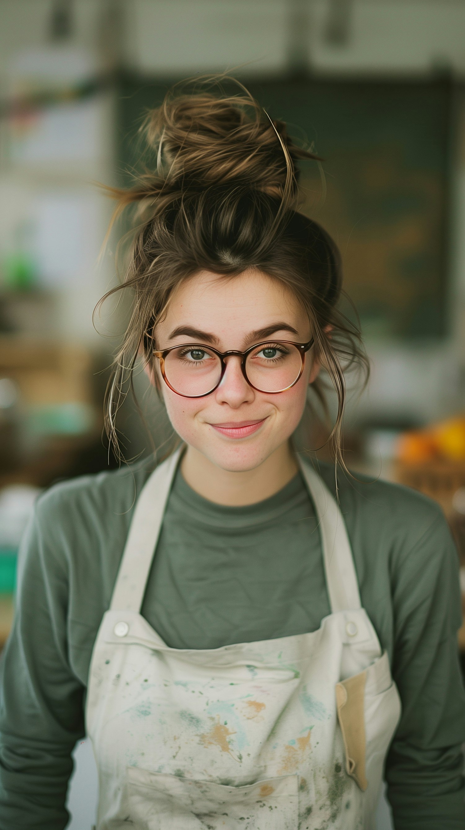 Creative Young Woman in Art Studio