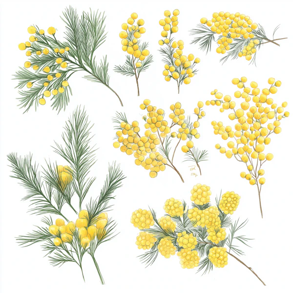 Mimosa Flower Artwork