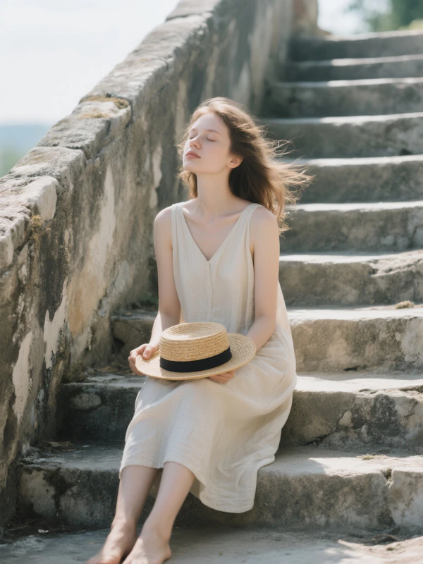 Serene Woman Outdoors
