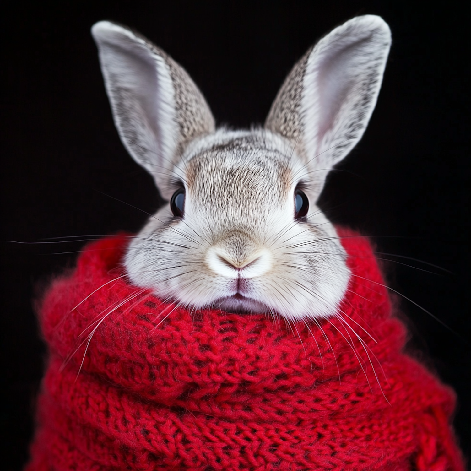 Rabbit in Red Scarf