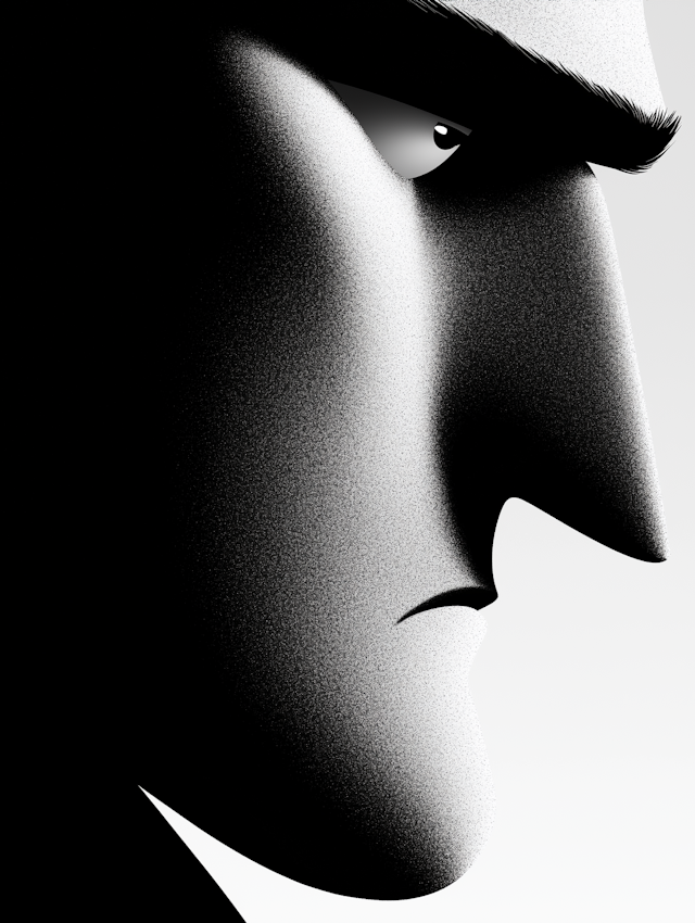 Monochromatic Profile Portrait