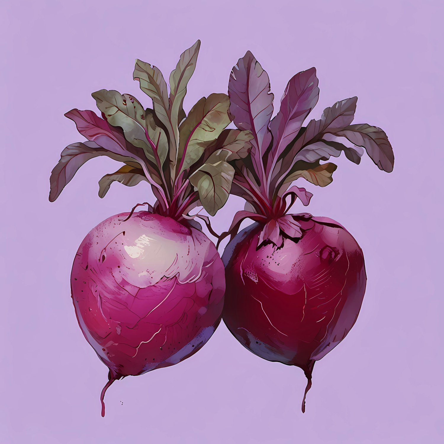 Vibrant Beetroots Illustration