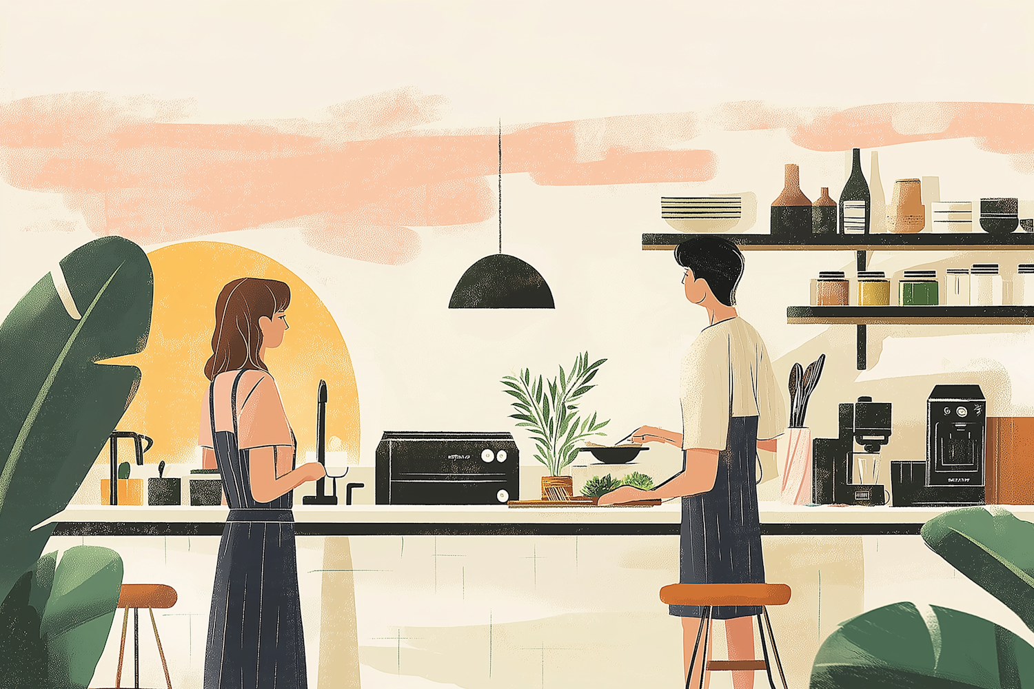 Serene Domestic Kitchen Scene