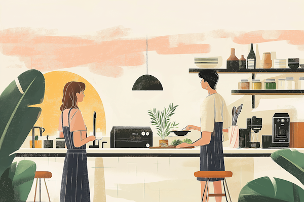 Serene Domestic Kitchen Scene