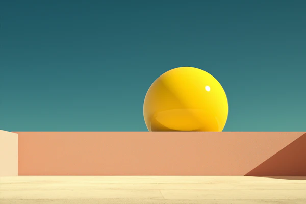 Minimalist Yellow Sphere