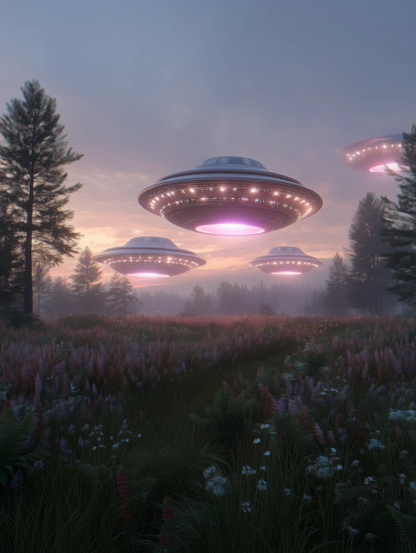 UFOs Over Serene Meadow