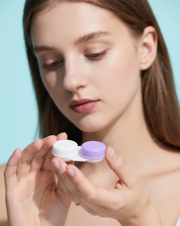 Woman with Contact Lens