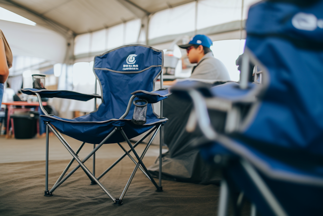 Blue Chairs at Outdoor Event