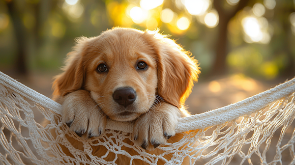 Relaxing Golden Retriever Puppy