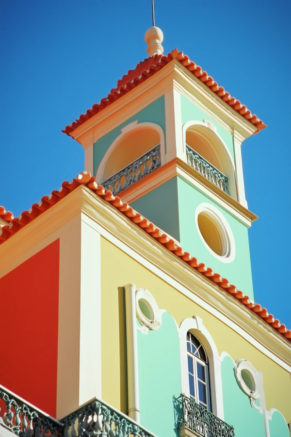 Vibrant Building with Striking Colors