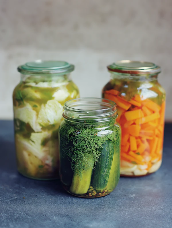 Pickled Vegetables Jars