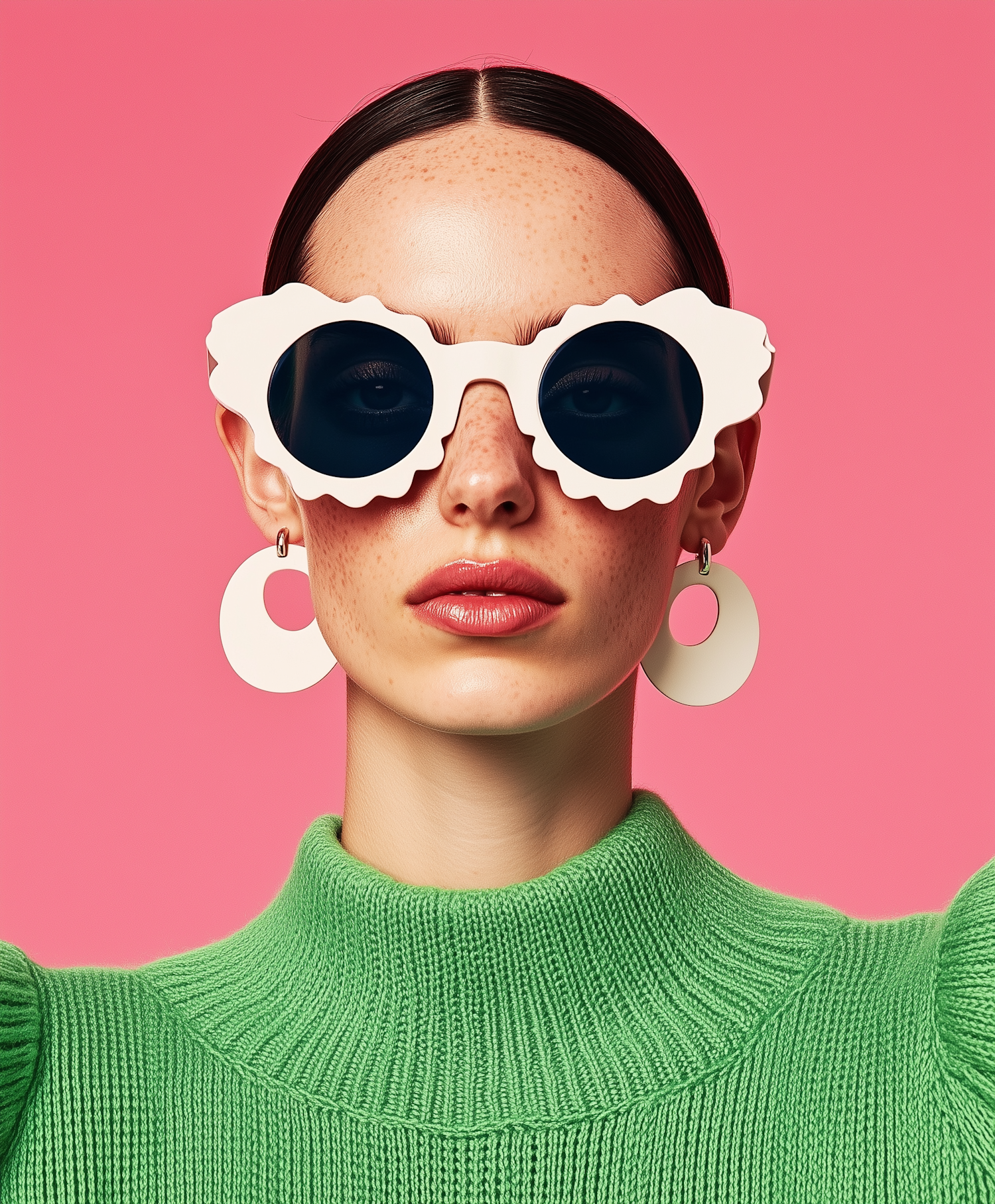 Fashion Portrait with Bold Sunglasses