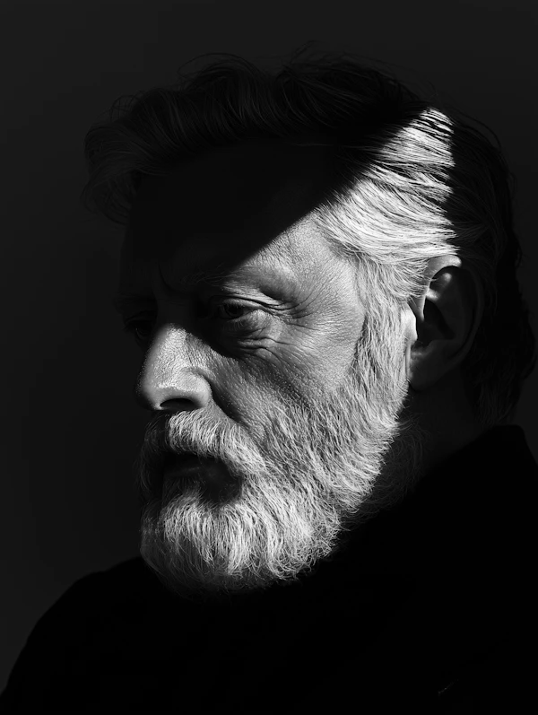 Contemplative Portrait of an Older Man