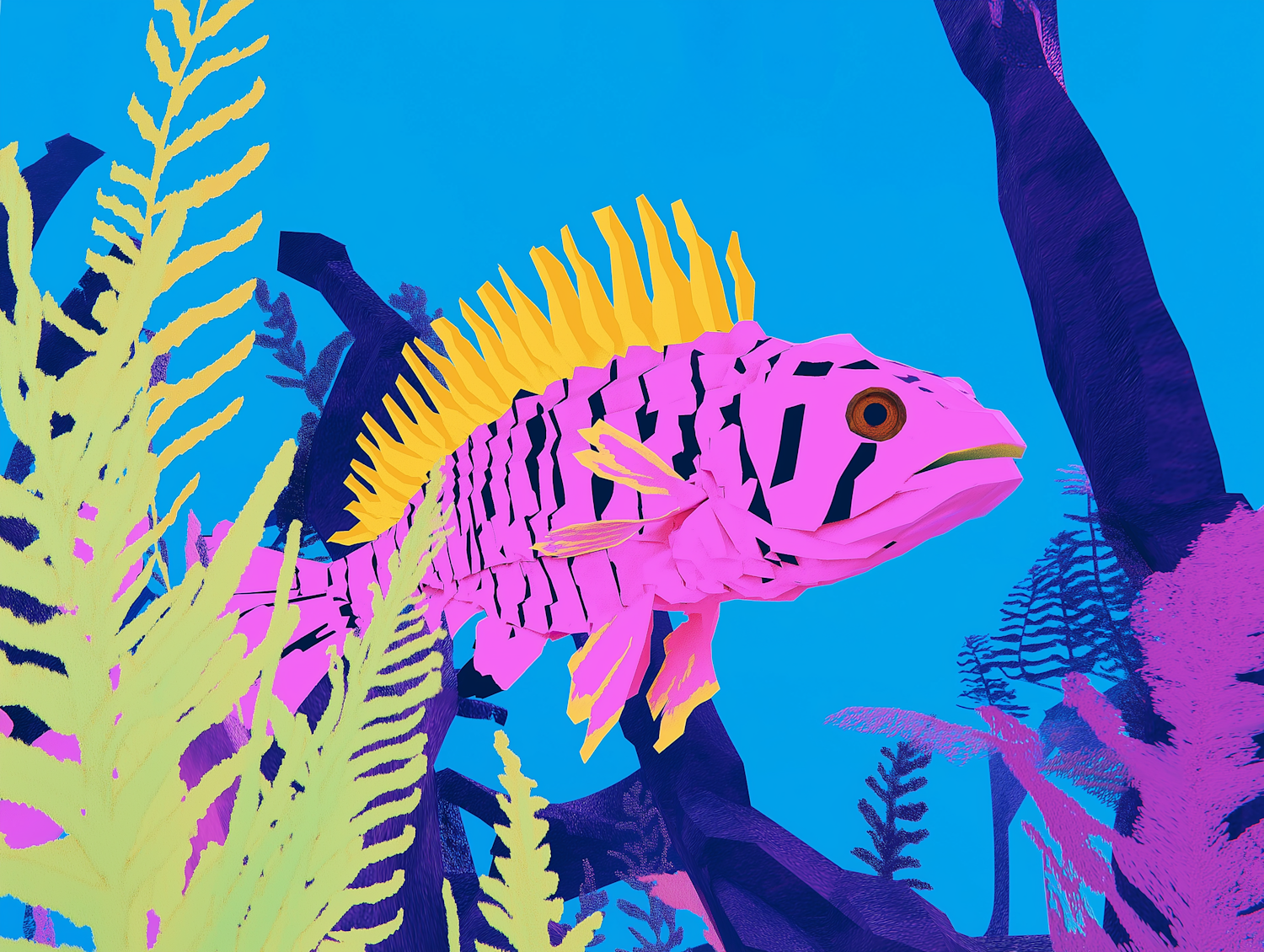 Vibrant Stylized Fish