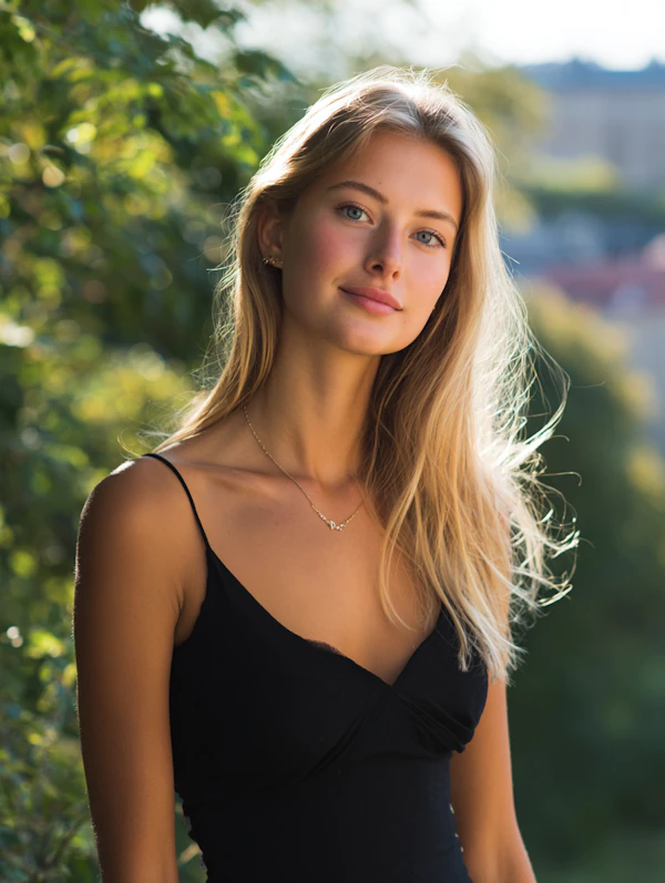 Serene Outdoor Portrait