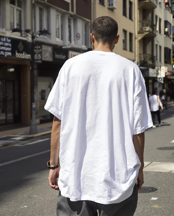 Man Walking in Cityscape