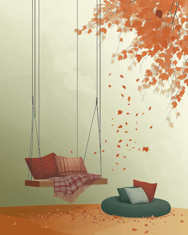 Serene Autumn Swing Scene