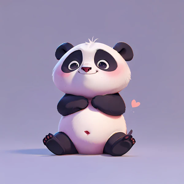 Adorable Cartoon Panda